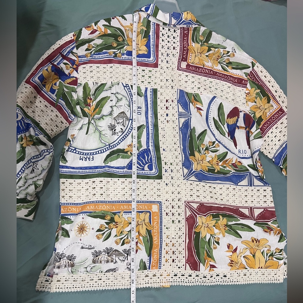FARM Rio Colorful Botanical Button-Down Shirt - Picture 6 of 8